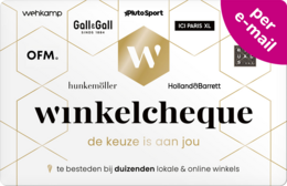 Bestel jouw Winkelcheque per e-mail!